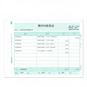 全A4金额记账凭证（横版）